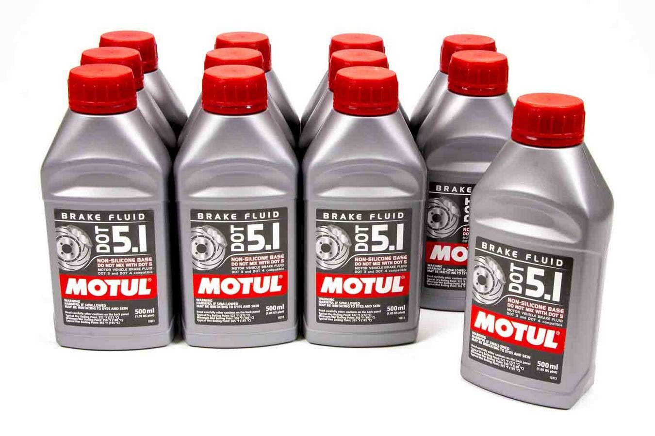 MOTUL USA  Brake Fluid DOT 5.1 Non-Silicone Case 12-1/2   MTL100951-12