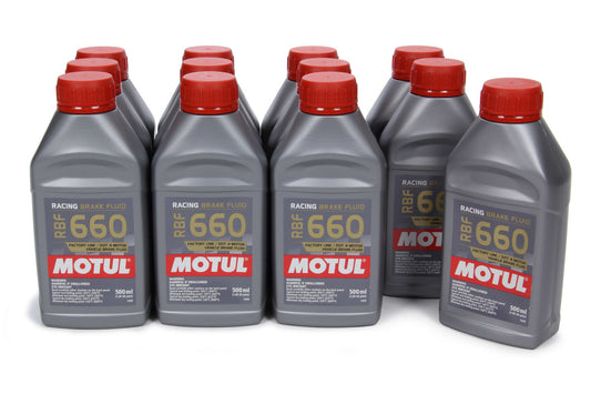 MOTUL USA  Brake Fluid 660 Degree Case/12-1/2 Liter   MTL101667-12