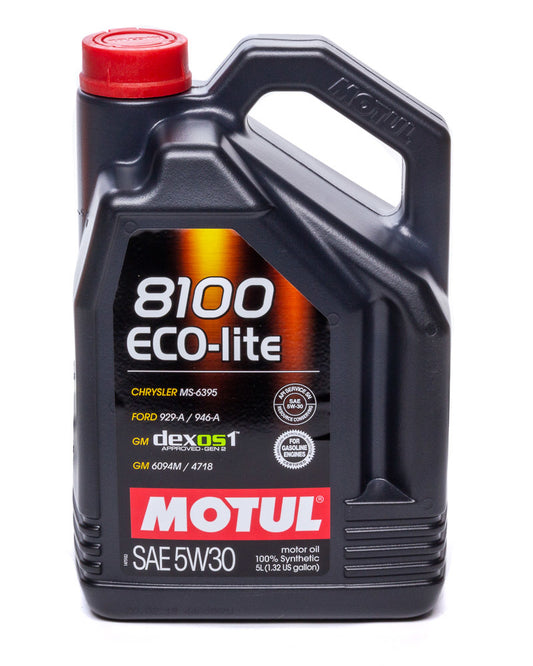 MOTUL USA  8100 Eco-Lite 5W30 5 Liter Dexos1   MTL108214