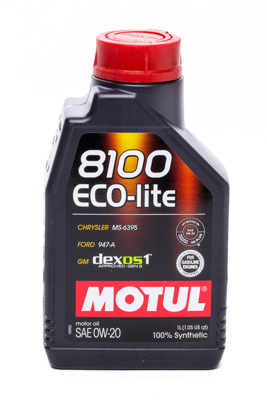 MOTUL USA  8100 0w20 Eco-Lite Oil 1 Liter Dexos1   MTL108534