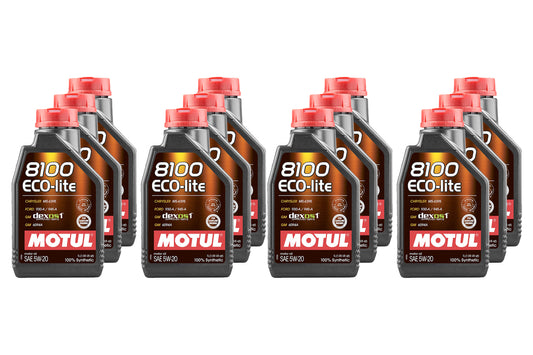 MOTUL USA  8100 5w20 Eco-Lite Oil Case 12 x 1 Liter Dexos  MTL109102-12