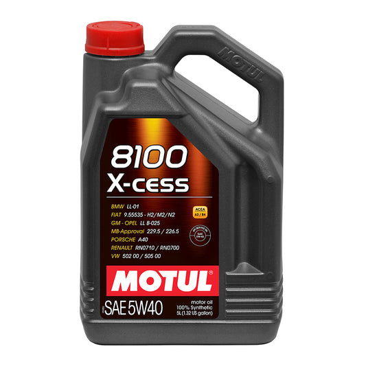 MOTUL USA  8100 X-Cess 5w40 Oil 5 Liter Bottle   MTL109776