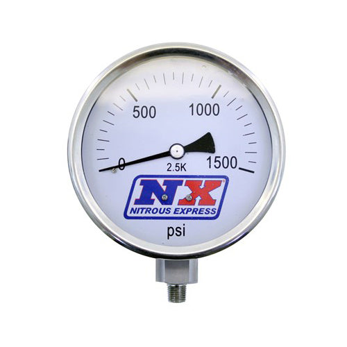 NITROUS EXPRESS  Nitrous Pressure Gauge 4in Dia High Accuracy   NXS15540