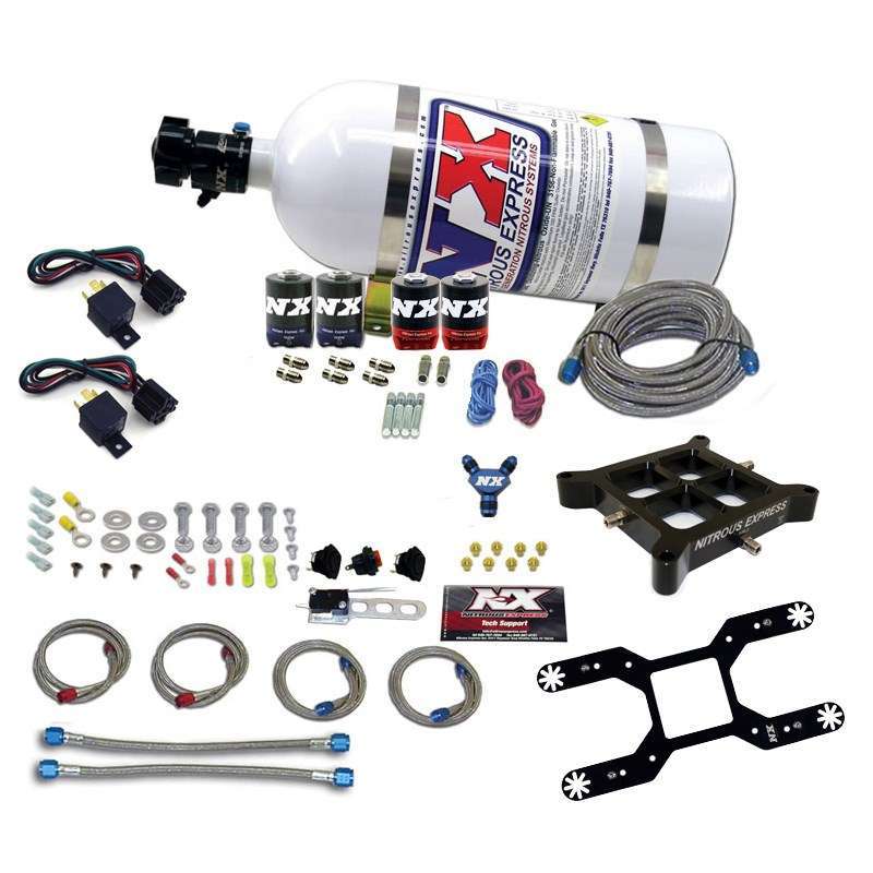 NITROUS EXPRESS  4150 Dual Stage Billet Crossbar Kit w/10lb Bott  NXS66042-10