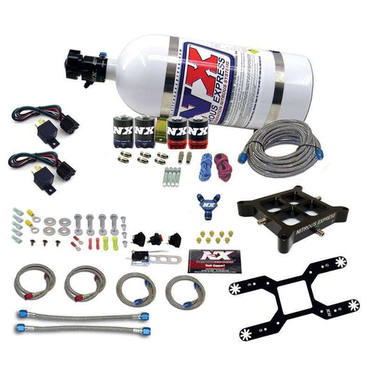 NITROUS EXPRESS  4150 Dual Stage Billet Crossbar Kit w/10lb Bott  NXS66042-10
