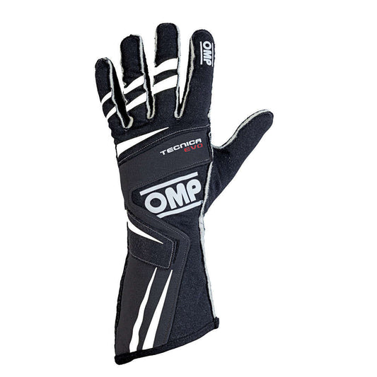 OMP RACING, INC.  TECNICA EVO Gloves Black Md  OMPIB756ENM