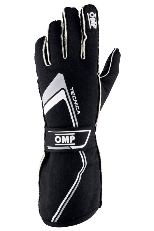 OMP RACING, INC.  TECNICA Gloves Black And White Size X Small  OMPIB772NWXS