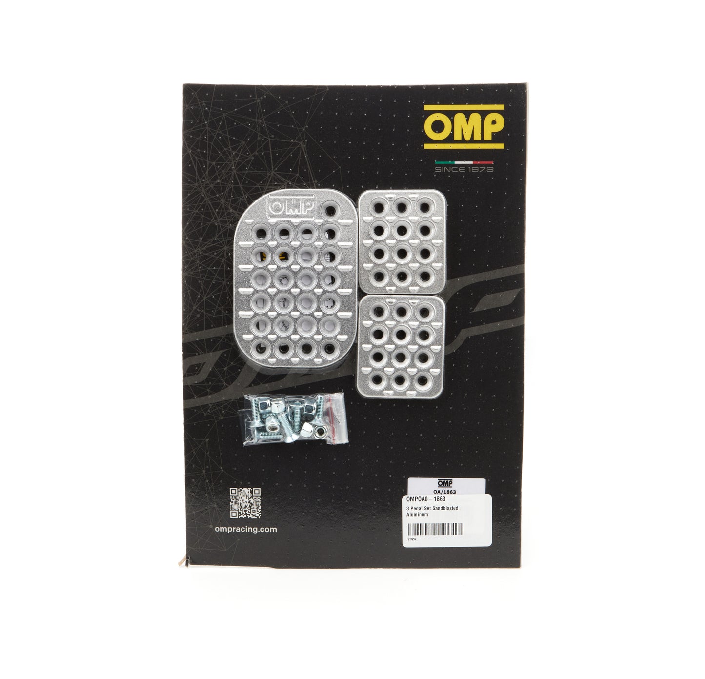 OMP RACING, INC.  3 Pedal Set Sandblasted Aluminum   OMPOA0-1863