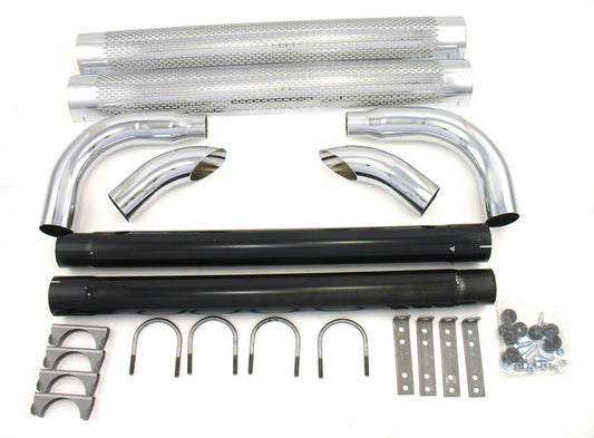 Patriot Exhaust Chrome Side Pipes - 70in MPN PEPH1070 For Universal use