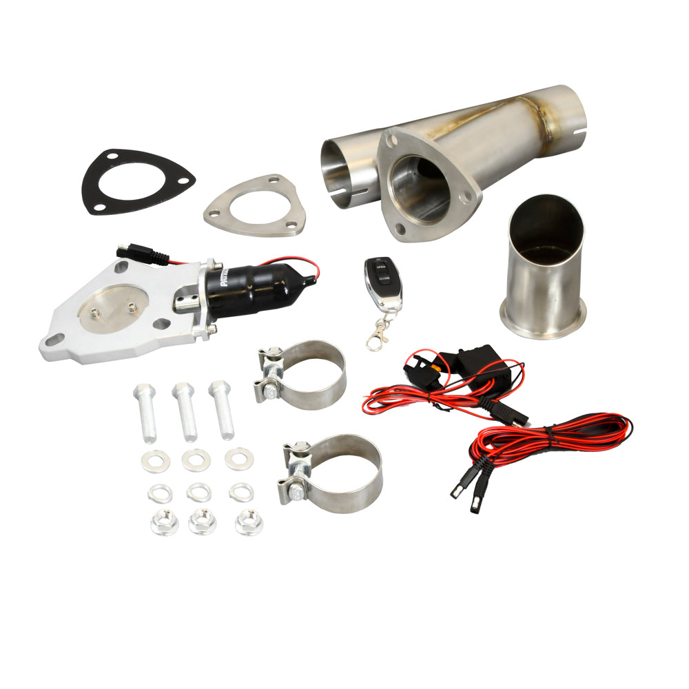 PATRIOT EXHAUST  2.5 Electric Cutout Single System w/Remote   PEPPEC250K-1