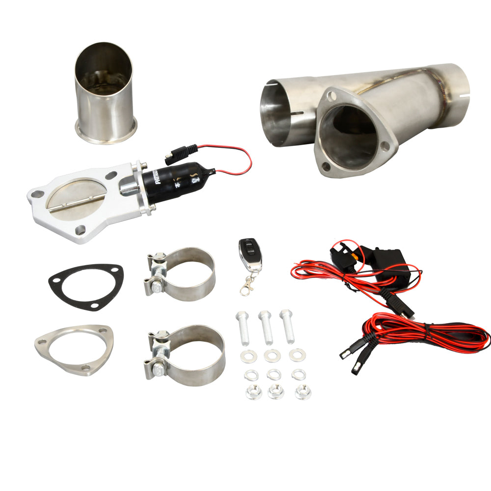 PATRIOT EXHAUST  3.0 Electric Cutout Single System w/Remote   PEPPEC300K-1