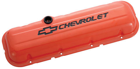 Proform BBC Valve Covers Stamped Chevrolet and Bowtie MPN PFM141-789 For Chevy