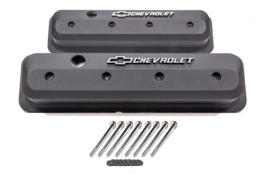 Proform  SBC Valve Cover Slant Edge Black Crinkle   PFM141-840