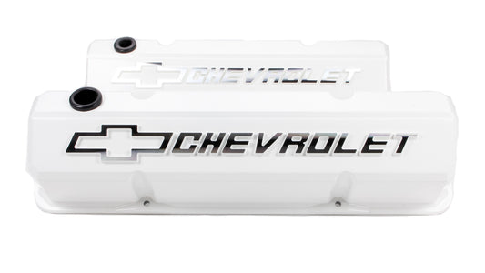 Proform SBC Slant Edge V/C's - Die Cast - White MPN PFM141-935 For Chevrolet, Chevy