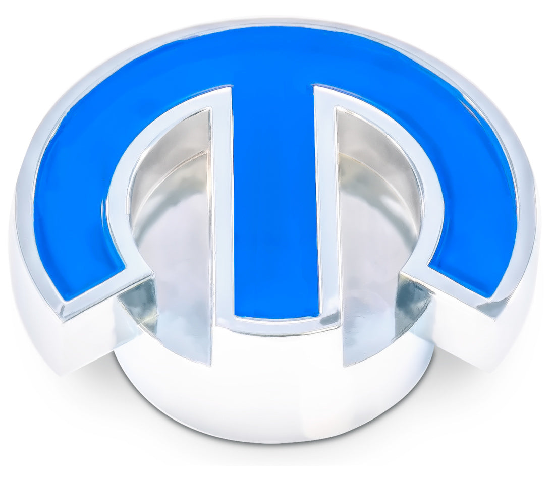 Proform Mopar Deluxe Air Cleaner Nut Chrome w/Blue Emblem MPN PFM440-337 For Mopar