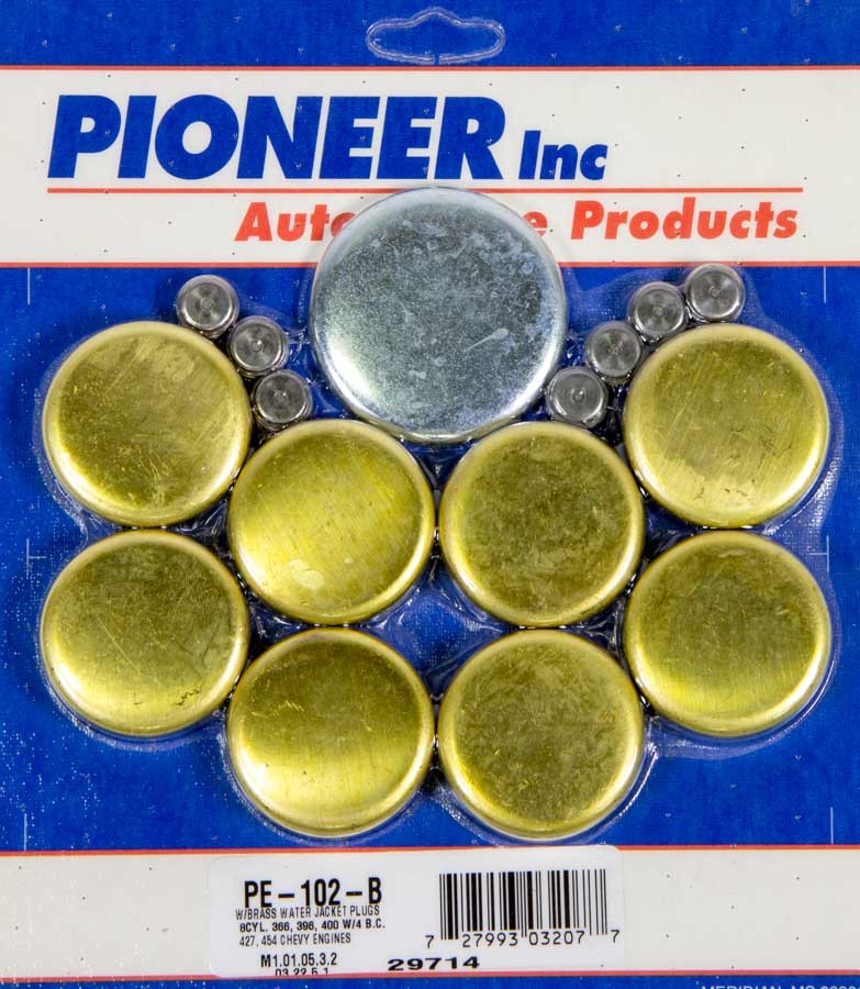 Pioneer 454 Chevy Freeze Plug Kit - Brass MPN PIOPE102B For Chevy