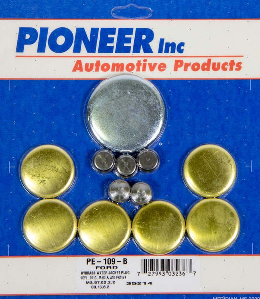 Pioneer 400 Ford Freeze Plug Kit - Brass MPN PIOPE109B For Ford Cleveland