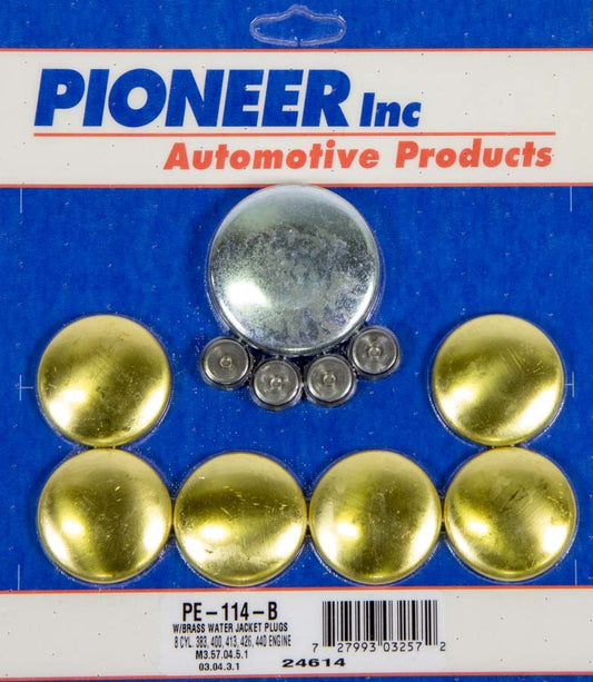 Pioneer BBM B/RB Freeze Plug Kit - Brass MPN PIOPE114B For Mopar B / RB-Series