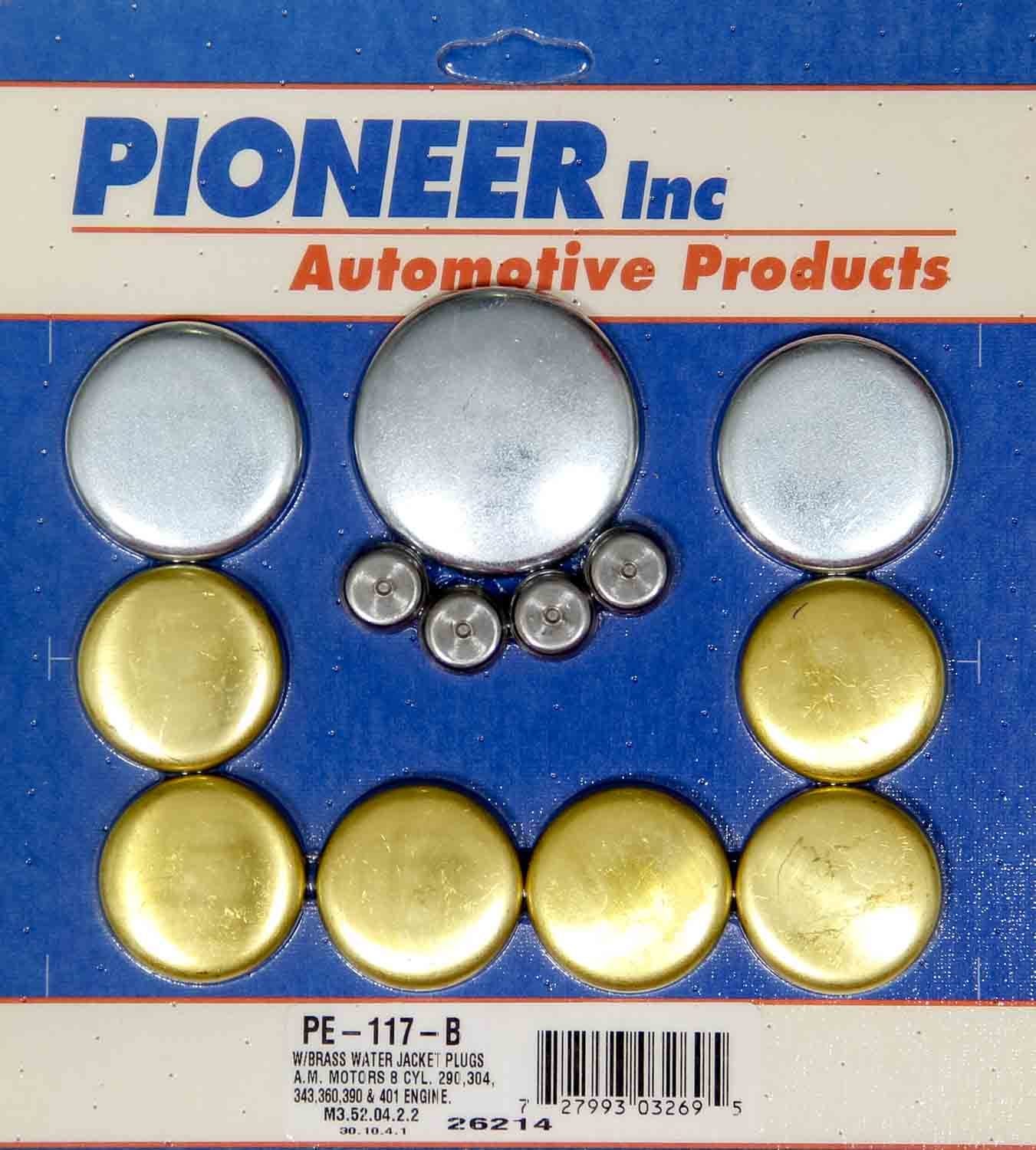 Pioneer AMC V8 Freeze Plug Kit - Brass MPN PIOPE117B For AMC