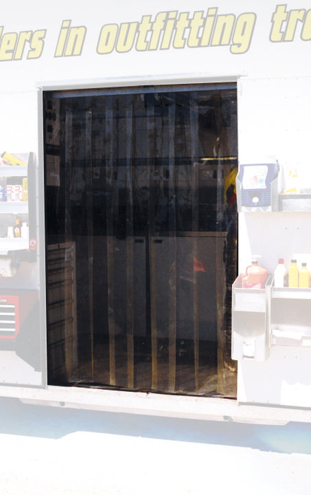 PIT-PAL PRODUCTS  Door Strip Vinyl 4ft x 7ft Tinted Amber  PITTVS4X7