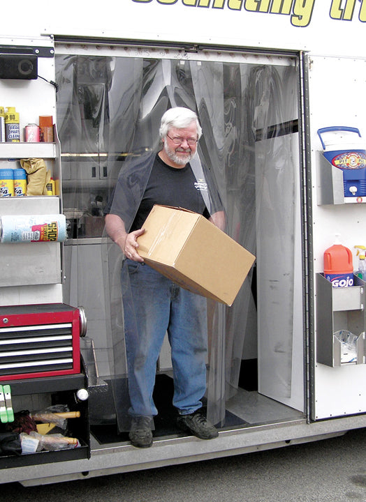 PIT-PAL PRODUCTS  Door Strip Vinyl 4ft x 7ft Clear  PITVS4X7