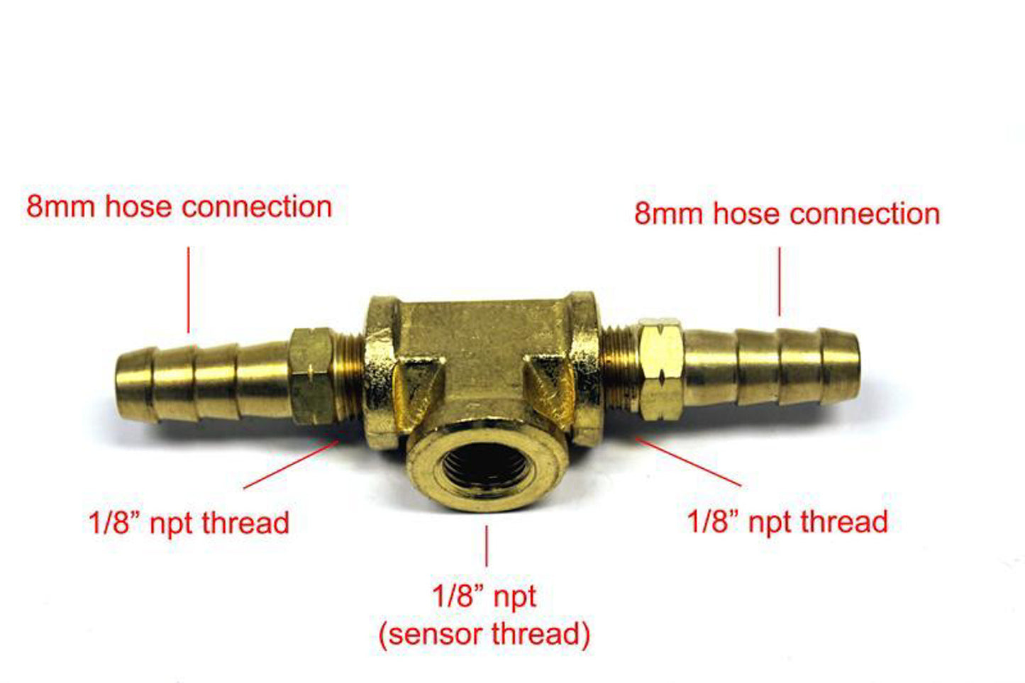 PROSPORT GAUGES  Adaptor Fitting T for Fuel Pressure Sensor   PSGPSFPSTF-8
