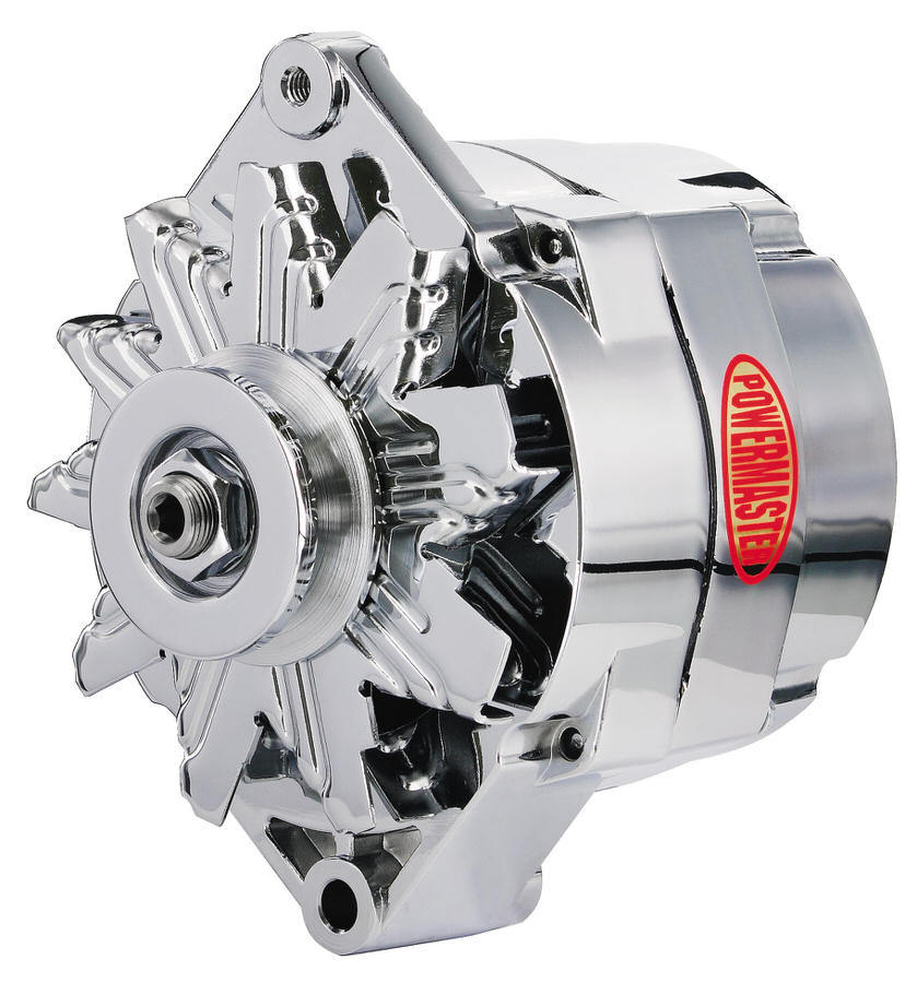 Powermaster  Chrome 85amp Delco Alternator 1 Wire   PWM17127