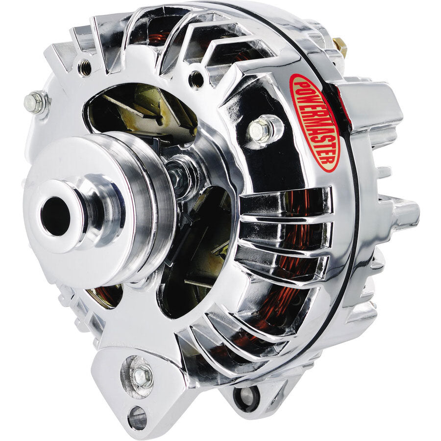 Powermaster  Chrome Mopar Alternator 95 Amp Double Pulley   PWM17509