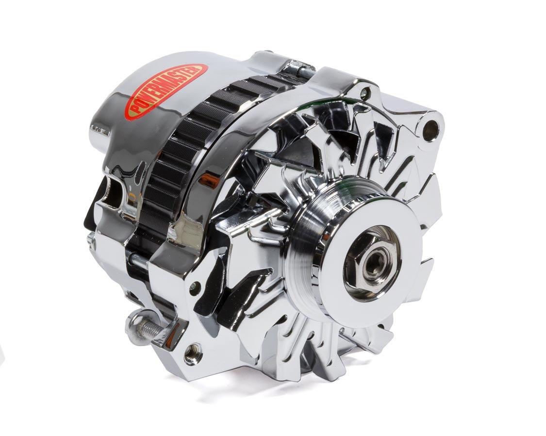 Powermaster GM CS130 Alternator 140 Amp w/1v Pulley Chrome MPN PWM378011 For GM