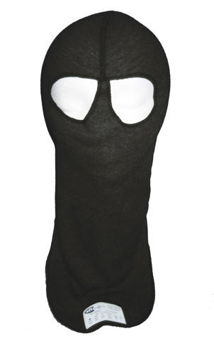 PXP RACEWEAR  Head Sock Black Dual Eyeport 2 Layer  PXP1422