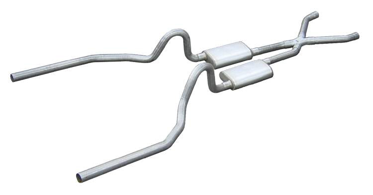 Pypes Performance Exhaust 71-73 Mustang SBF 2.5in Headers Back Exhaust Kit MPN PYPSFM04 For Ford Mustang 1971-73