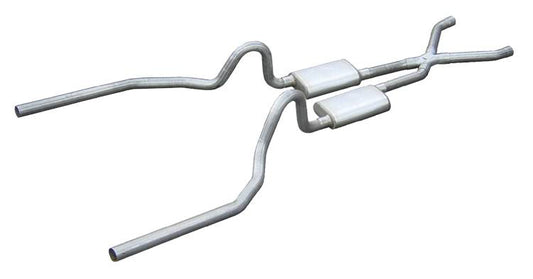 Pypes Performance Exhaust 71-73 Mustang SBF 2.5in Headers Back Exhaust Kit MPN PYPSFM04 For Ford Mustang 1971-73