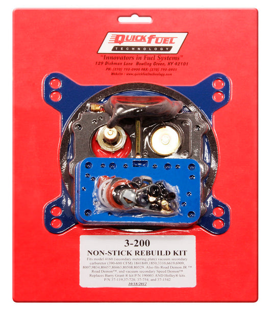 QUICK FUEL TECHNOLOGY  4160 Rebuild Kit - Non-Stick   QFT3-200