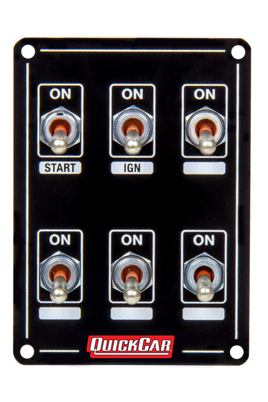 QUICKCAR RACING PRODUCTS  Ignition Panel Extreme 6 Switch Dual Ignition  QRP50-7614