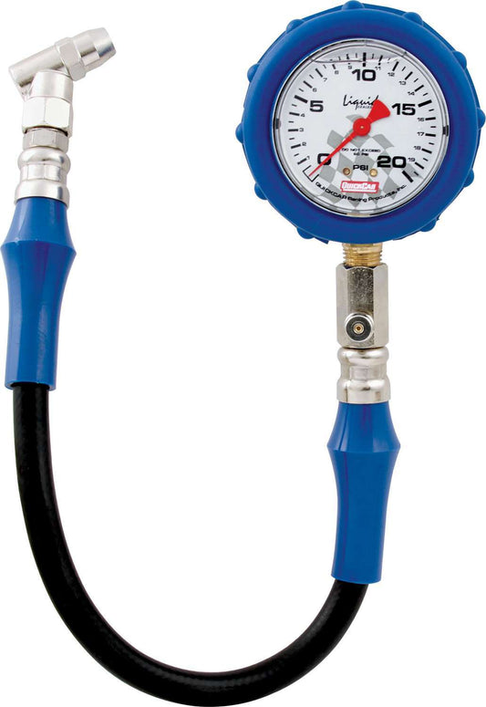 QUICKCAR RACING PRODUCTS  Tire Gauge 20 PSI Liquid Filled   QRP56-021