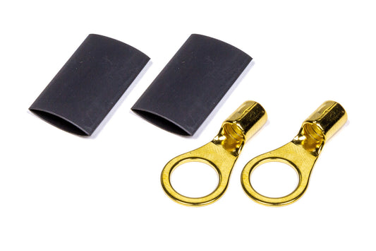 QUICKCAR RACING PRODUCTS  Ring Terminal 3/8 8-10 GA. Pair w/Heat Shrink   QRP57-474