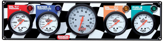 Quickcar Racing Products Gauge Panel OP/WT/OT/FP w/Tach MPN QRP61-60513