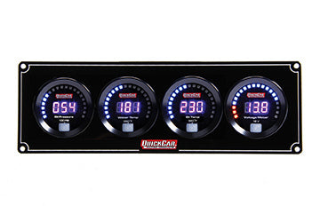 QUICKCAR RACING PRODUCTS  Digital 4-Gauge Panel OP/WT/OT/Volts  QRP67-4027