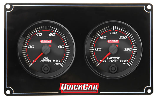 Quickcar Racing Products Redline 2 Gauge Panel OP/WT MPN QRP69-2001