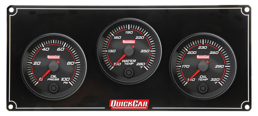 Quickcar Racing Products Redline 3 Gauge Panel OP/WT/OT MPN QRP69-3011