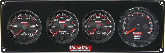 Quickcar Racing Products Redline 3-1 Gauge Panel OP/WT/OT w/Recall Tach MPN QRP69-3041
