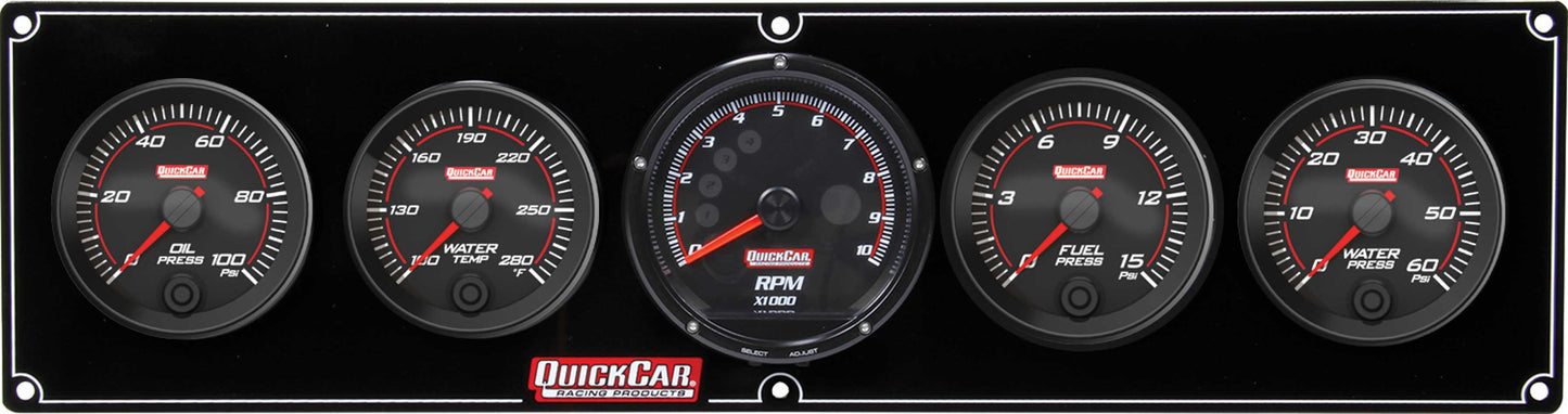 Quickcar Racing Products Redline 4-1 Gauge Panel OP/WT/FP/WP w/Recall Tac MPN QRP69-4056