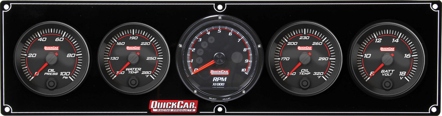 Quickcar Racing Products Redline 4-1 Gauge Panel OP/WT/OT/Volt w/Recall MPN QRP69-4057