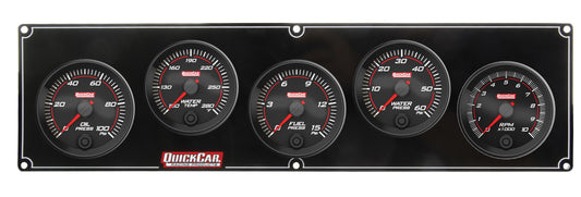 Quickcar Racing Products Redline 4-1 Gauge Panel OP/WT/FP/WP w/2-5/8 Tach MPN QRP69-4256
