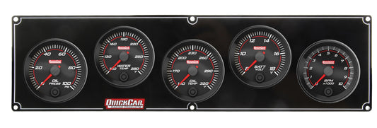 Quickcar Racing Products Redline 4-1 Gauge Panel OP/WT/OT/Volt w/2-5/8 Ta MPN QRP69-4257