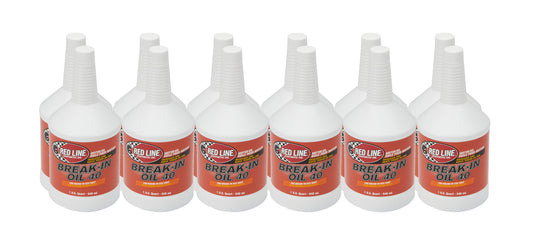 REDLINE OIL  Break In Oil 40W Case 12 x 1 Quart Bottles  RED16024