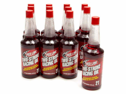 REDLINE OIL  2 Cycle Racing Oil Case 12x16oz Bottles   RED40623