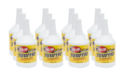 REDLINE OIL  Gear Oil 75w110 Case 12x1 Quart GL-5  RED57824