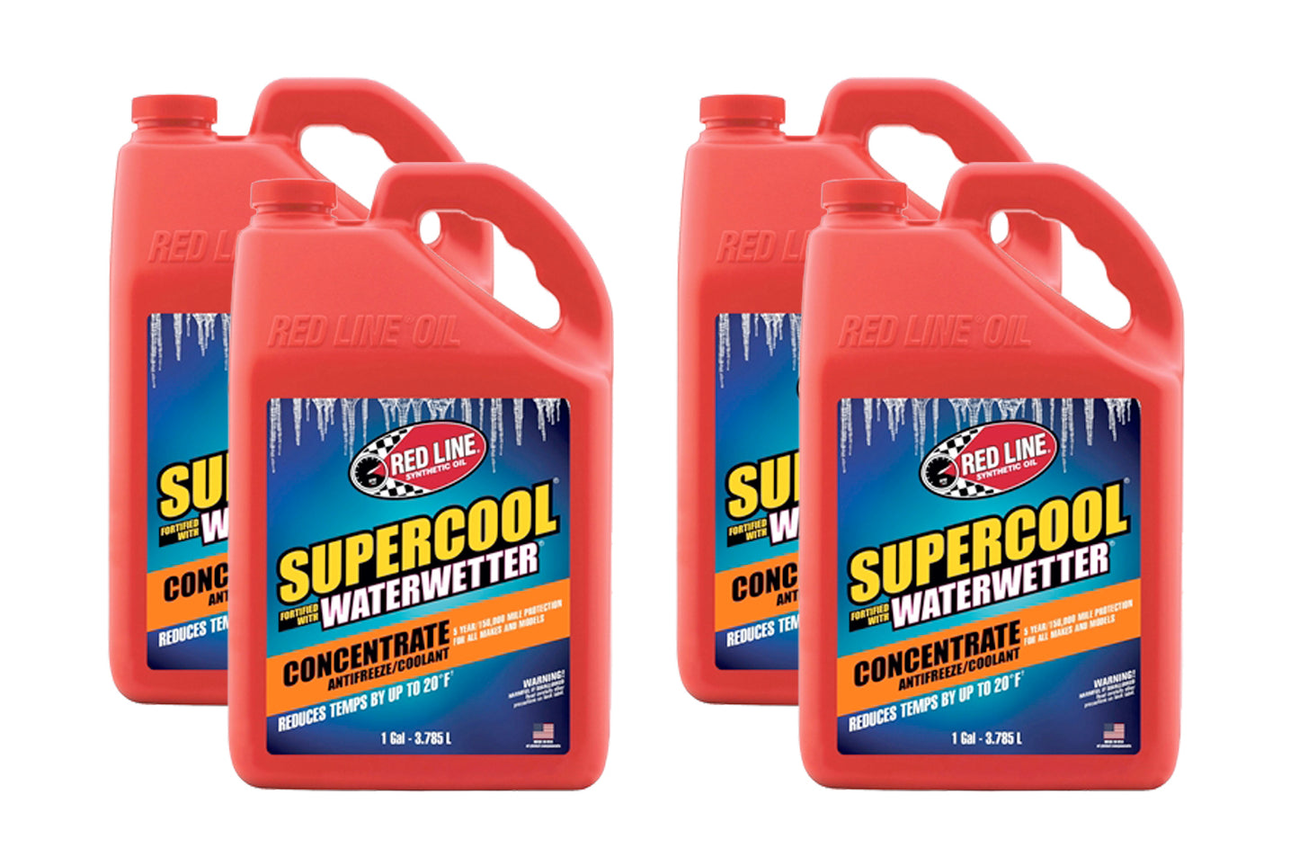 REDLINE OIL  Supercool Concentrate Coolant Case 4x1 Gallon  RED81225