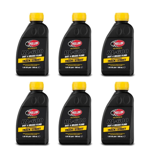 REDLINE OIL  RL600 Brake Fluid High Performance Case 6x500ml   RED90414